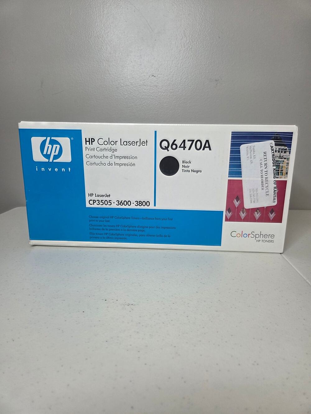 HP LaserJet 501A Black Pinter Ink Cartridge Q6470A CP3505, 3600, 3800